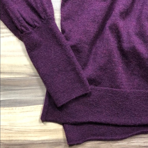 Badgley Mischka 100% Merino Wool purple Sweater - Sz L - Picture 6 of 15